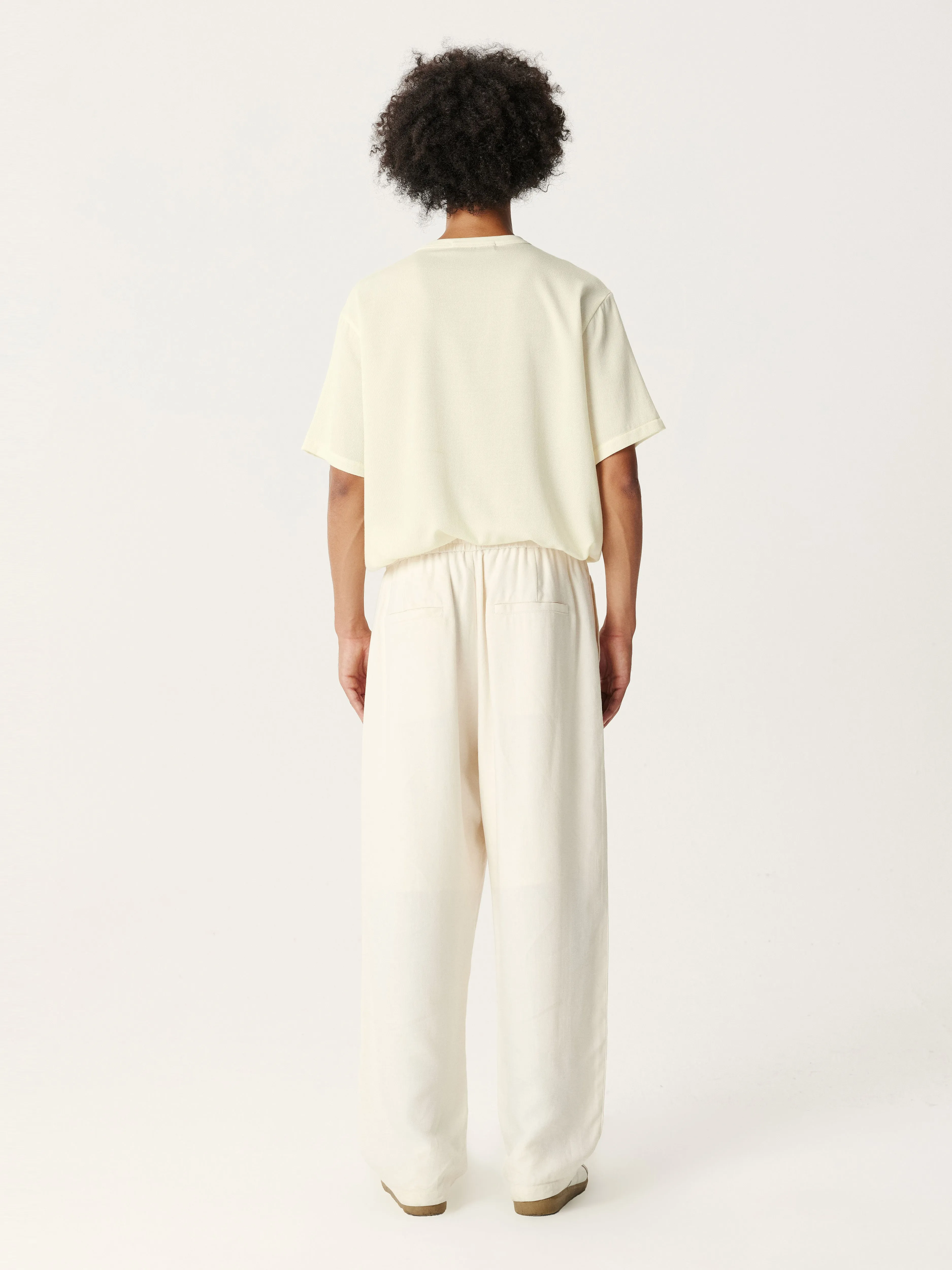 Beige Tencel Linen Pants