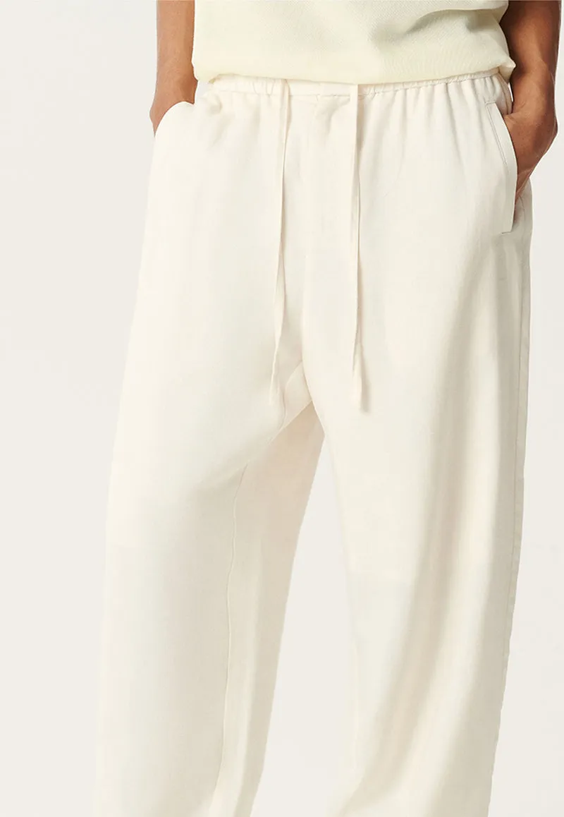 Beige Tencel Linen Pants