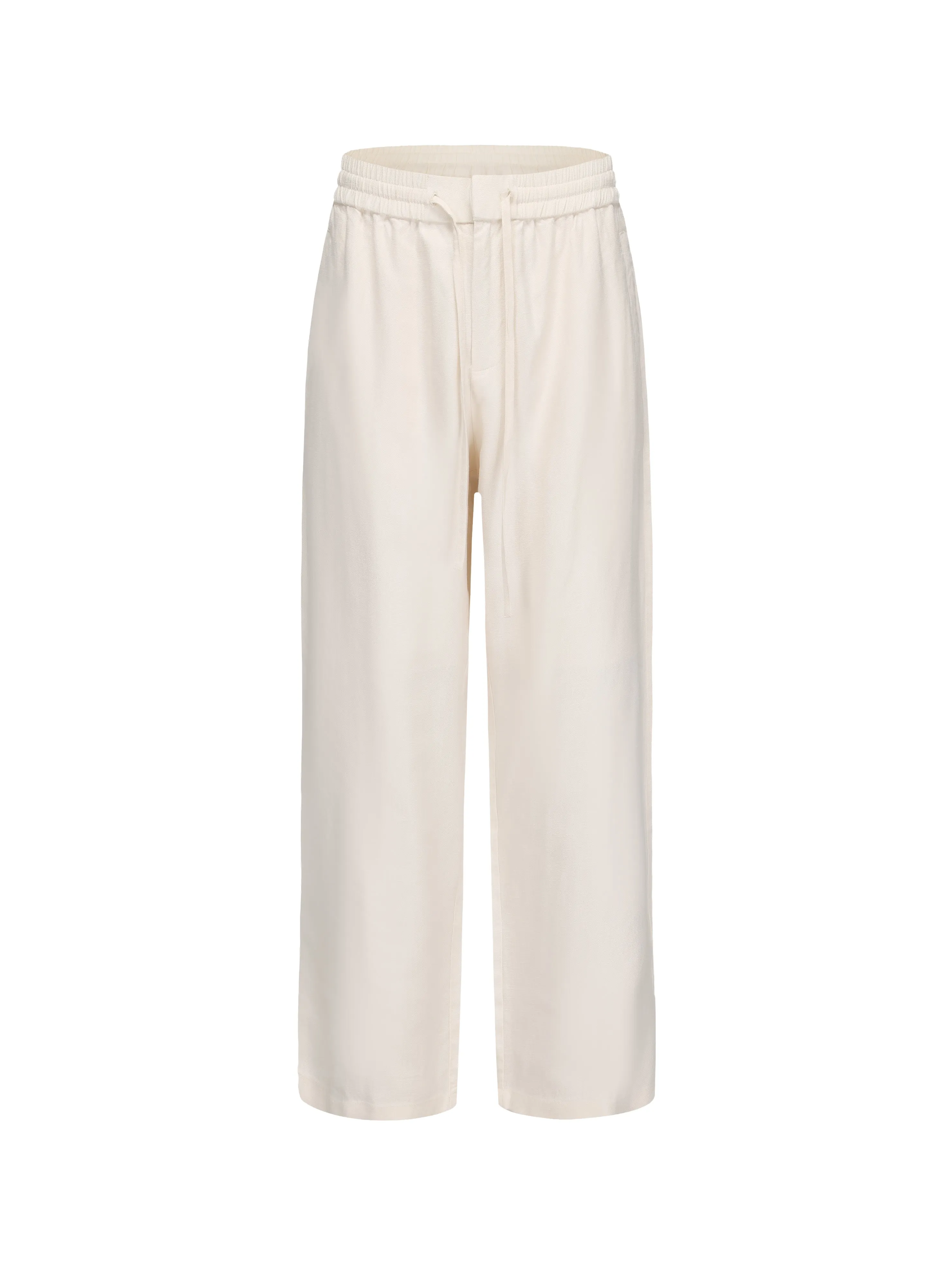 Beige Tencel Linen Pants