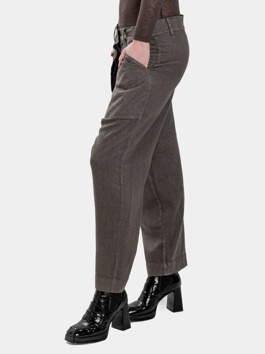 Belted Patch Pocket Trousers