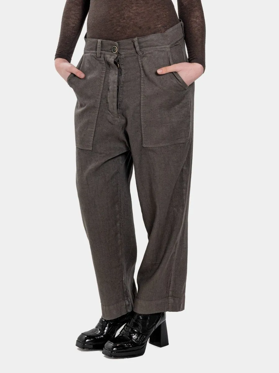 Belted Patch Pocket Trousers