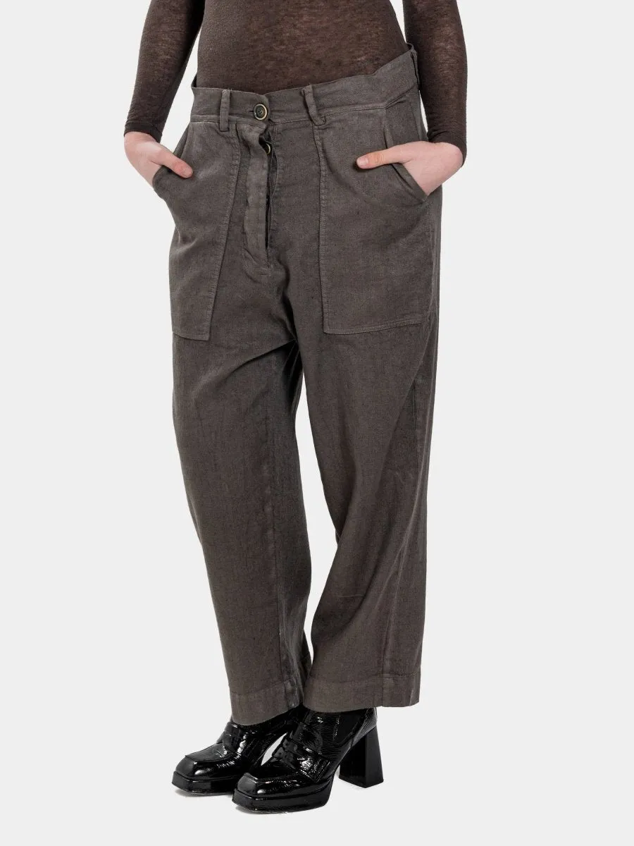 Belted Patch Pocket Trousers