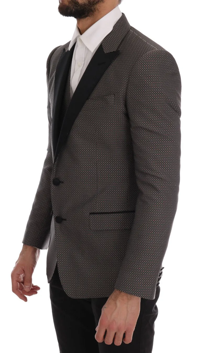 Black Brown Silk MARTINI Blazer