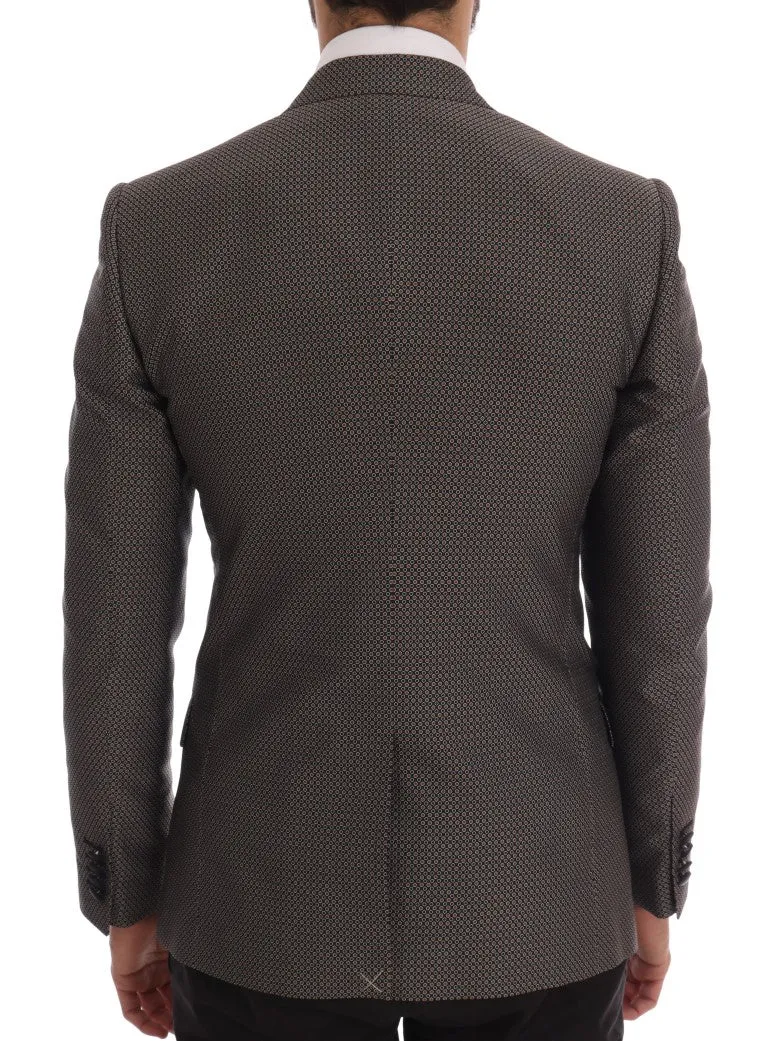 Black Brown Silk MARTINI Blazer