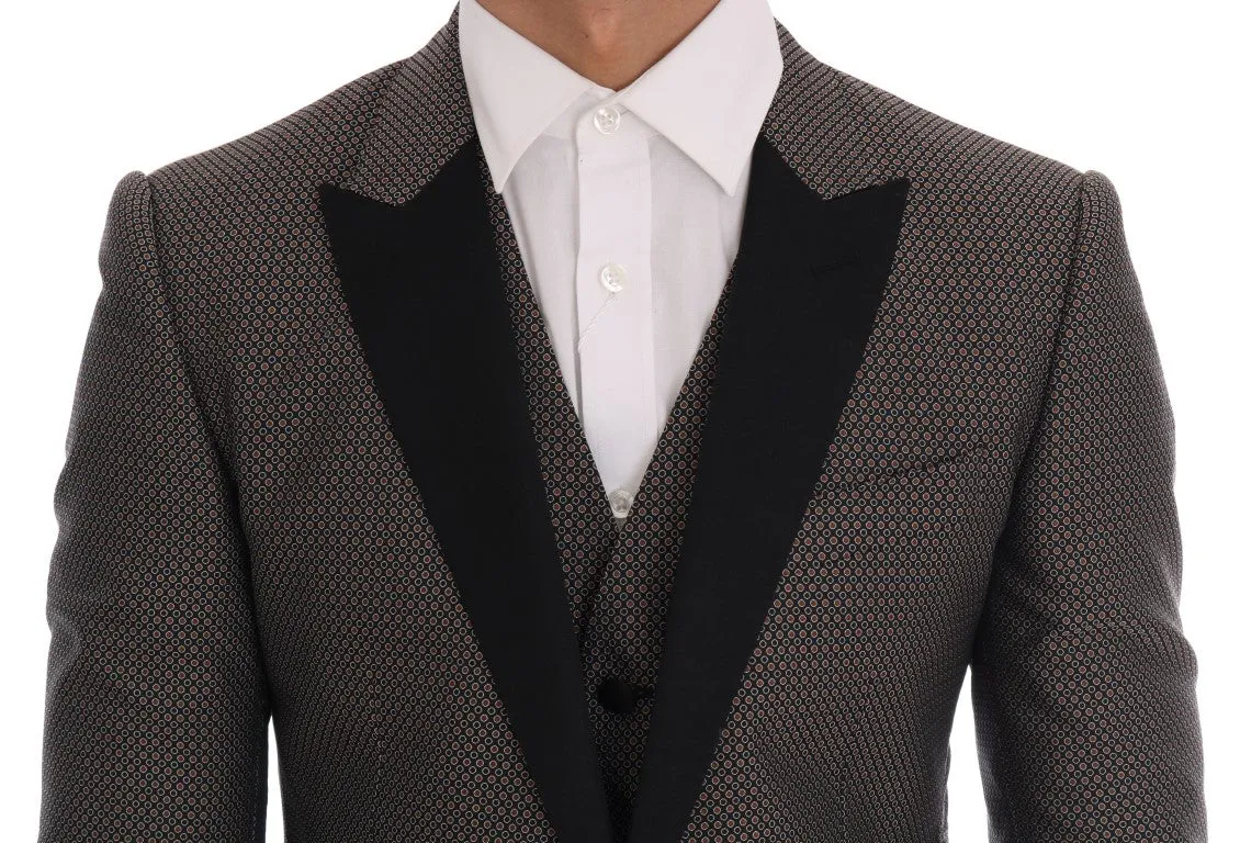 Black Brown Silk MARTINI Blazer