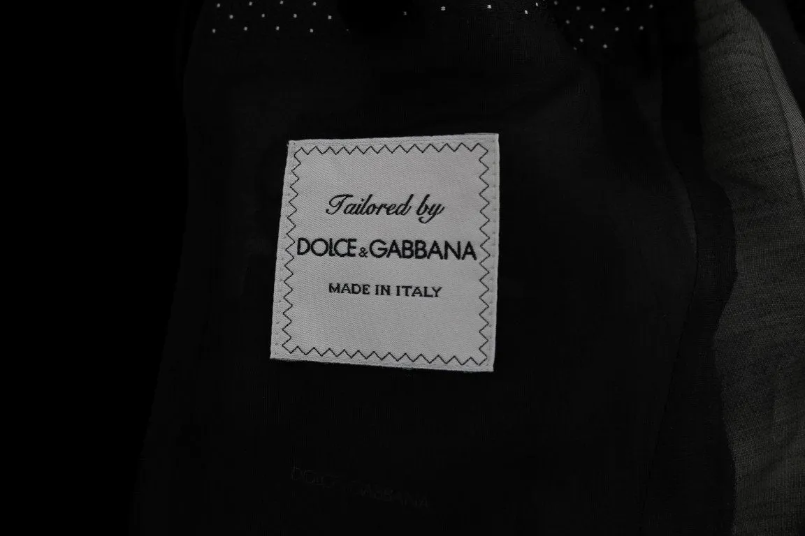 Black Jacquard Slim Fit Blazer Jacket