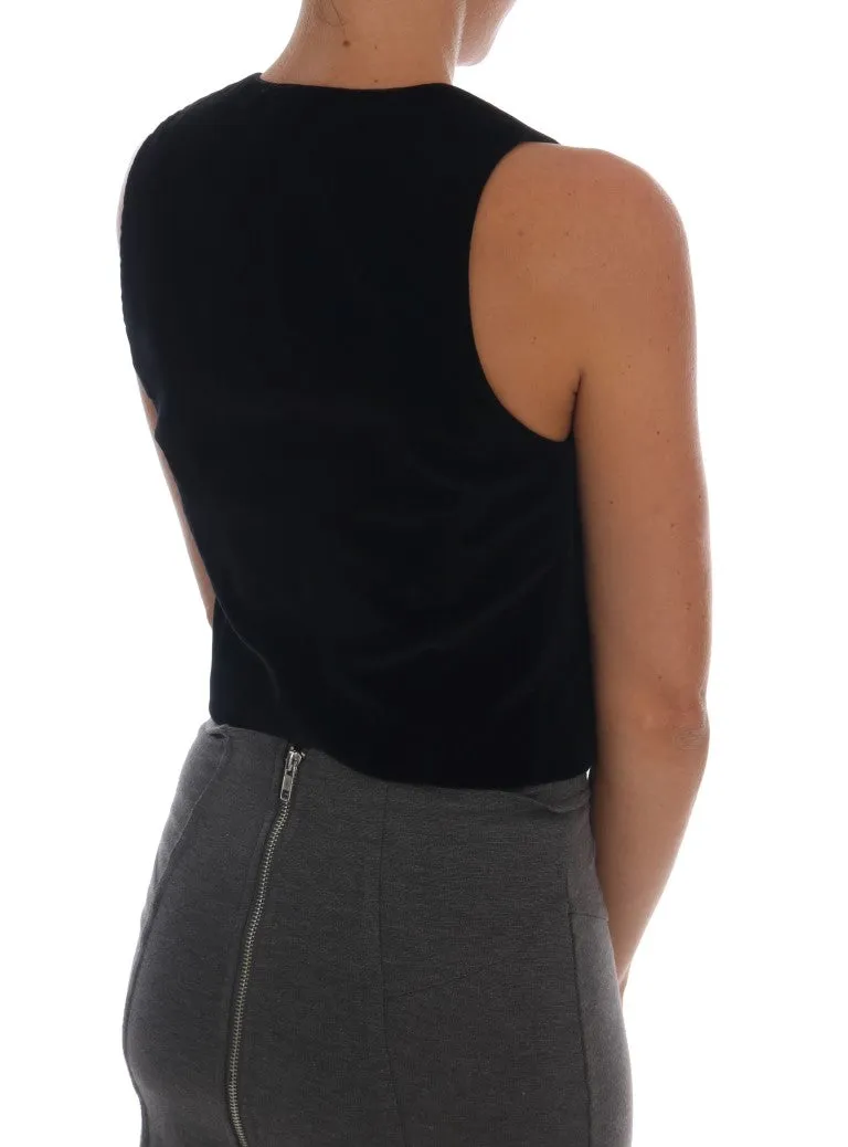 Black Velvet Dress Vest