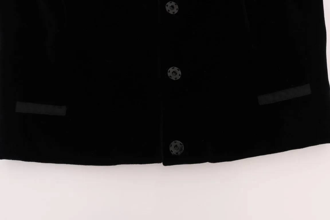 Black Velvet Dress Vest