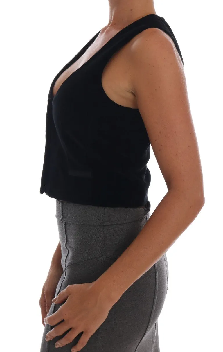 Black Velvet Dress Vest