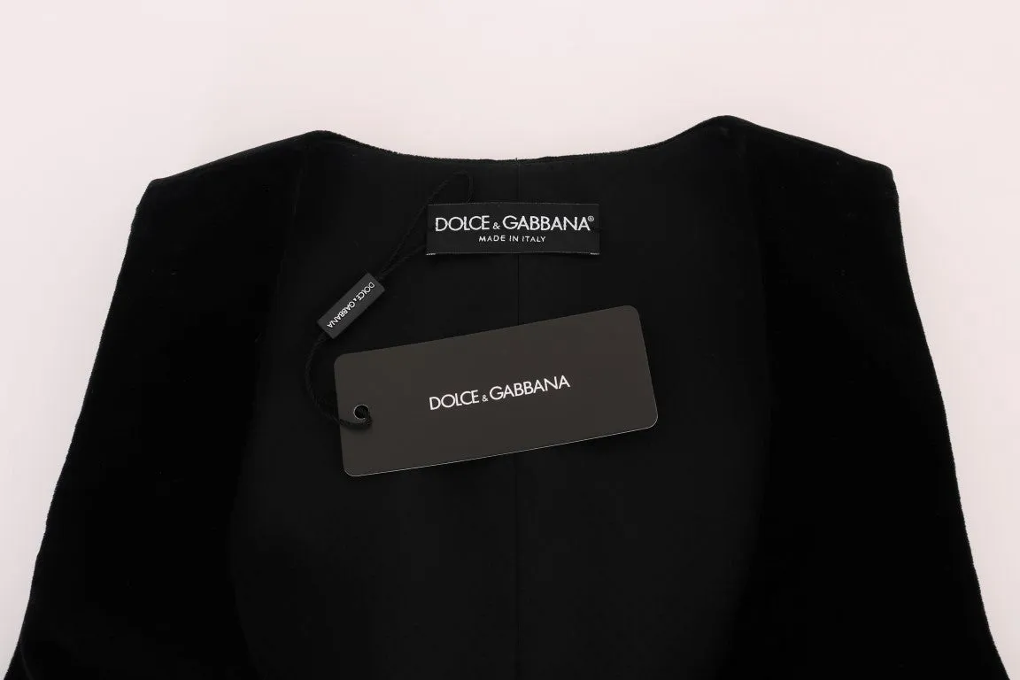 Black Velvet Dress Vest