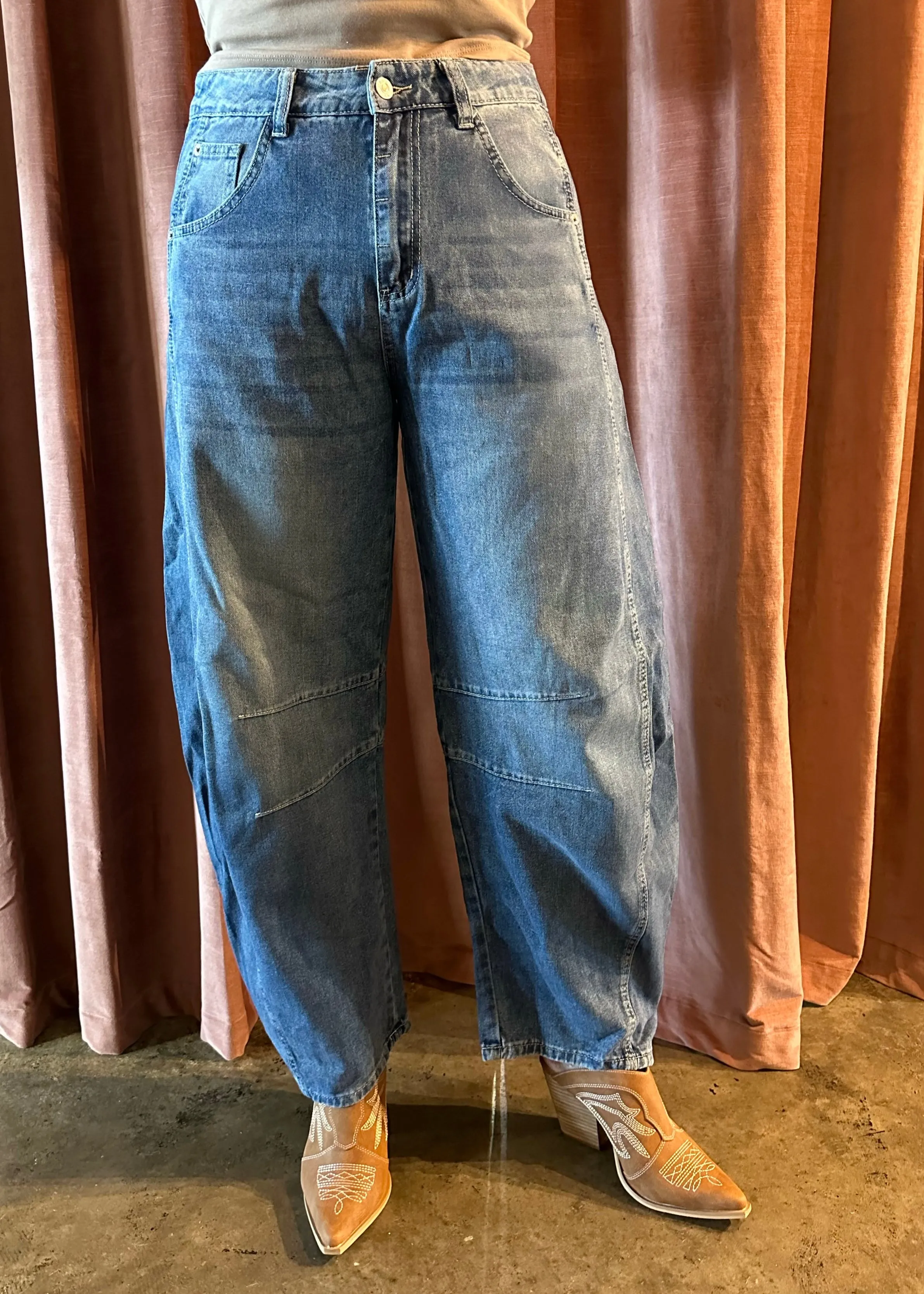 Blue Jean Baby Barrel Jeans