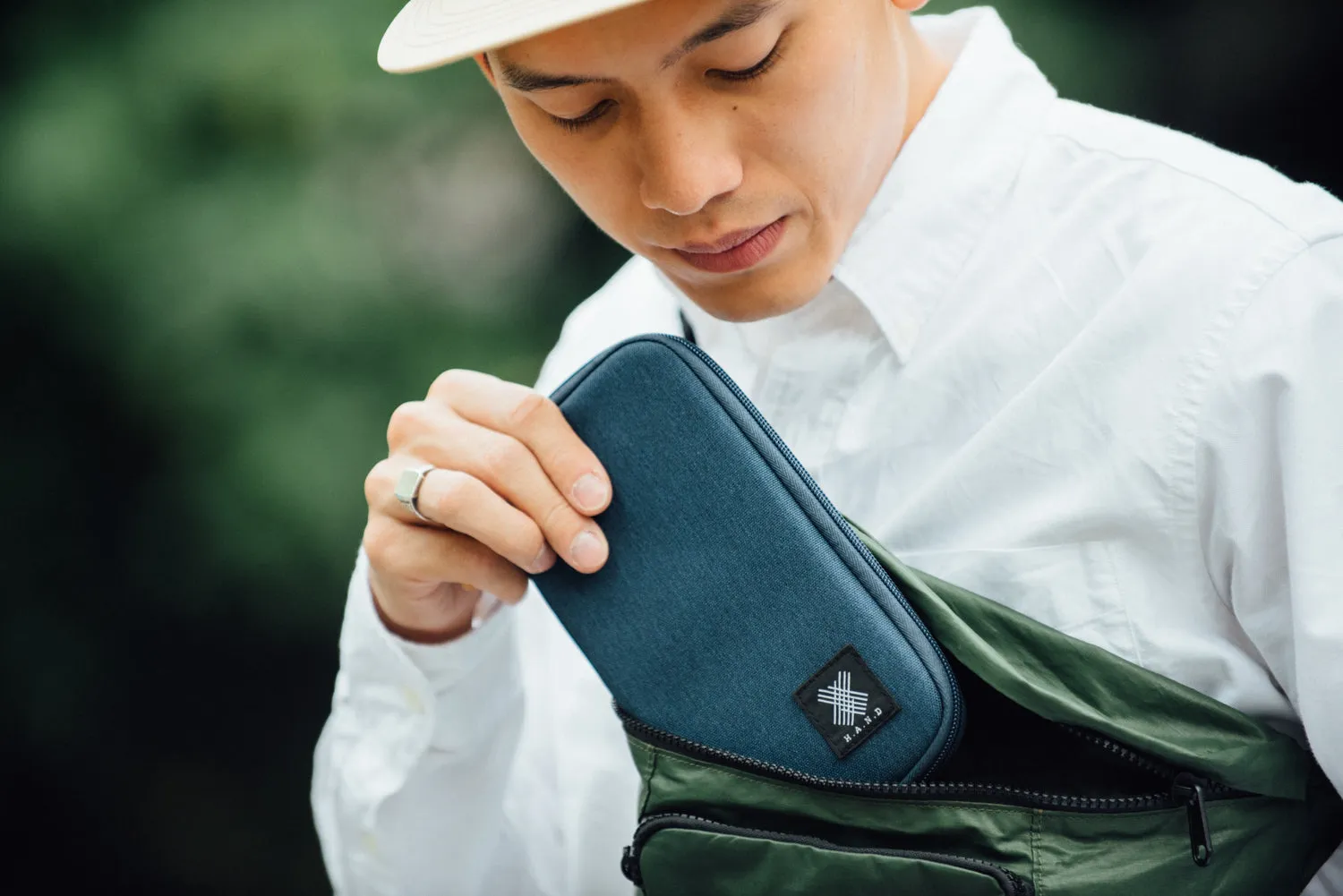 Blue Urban Wallet / Pouch With Zipper
