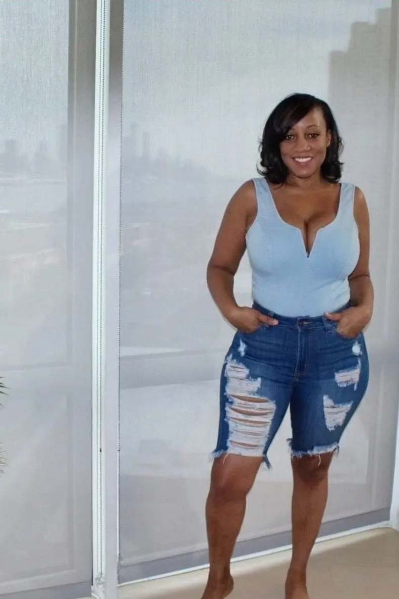 Body Goals Denim Bodysuit