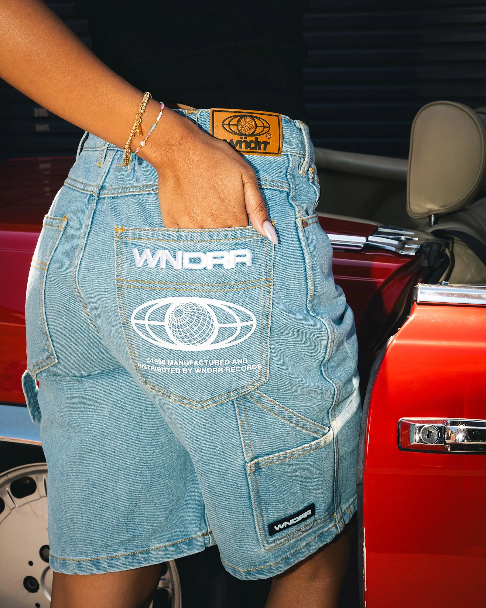 BOOSTER DENIM SHORT - WASHED BLUE