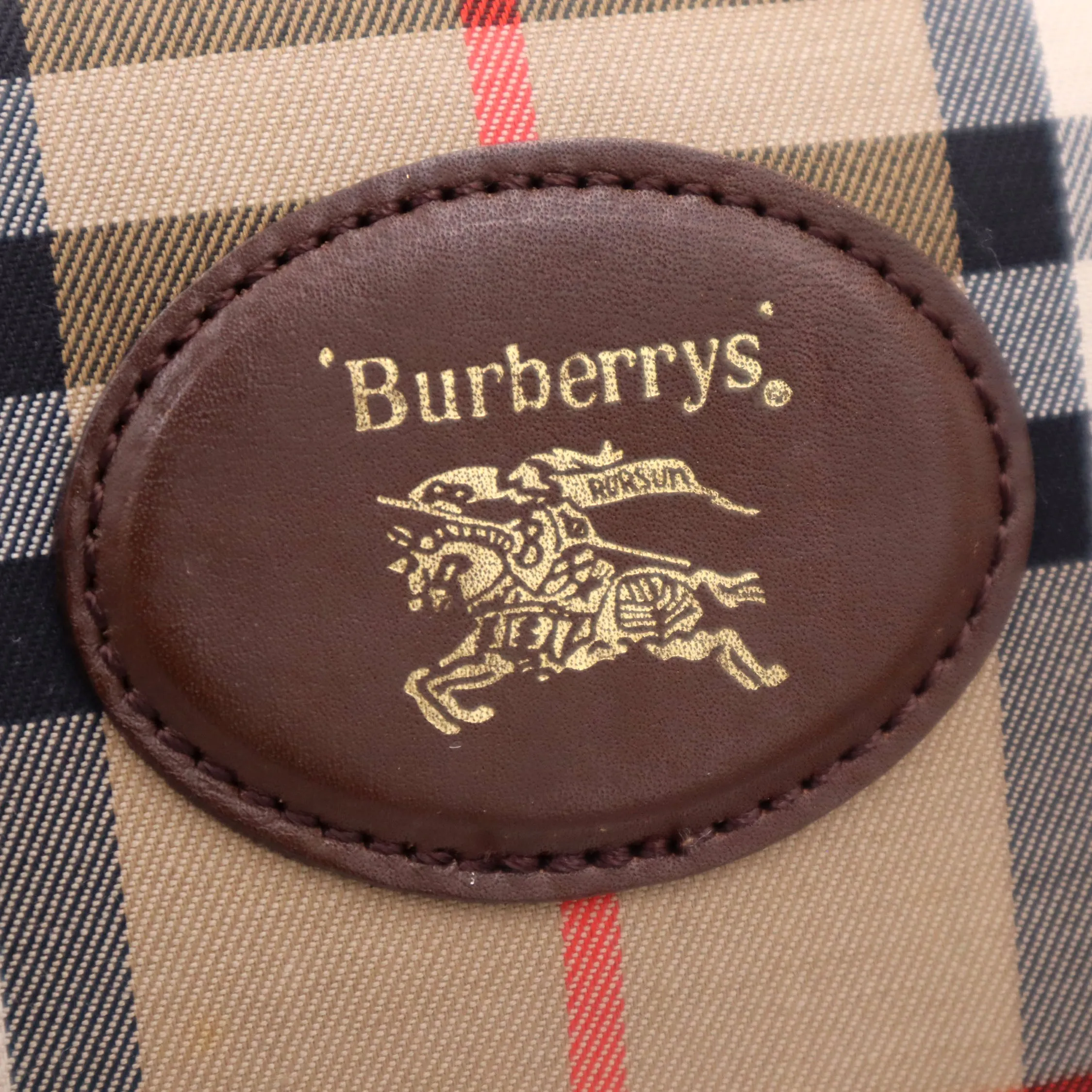 Burberry Haymarket Check Canvas Boston Travel Bag