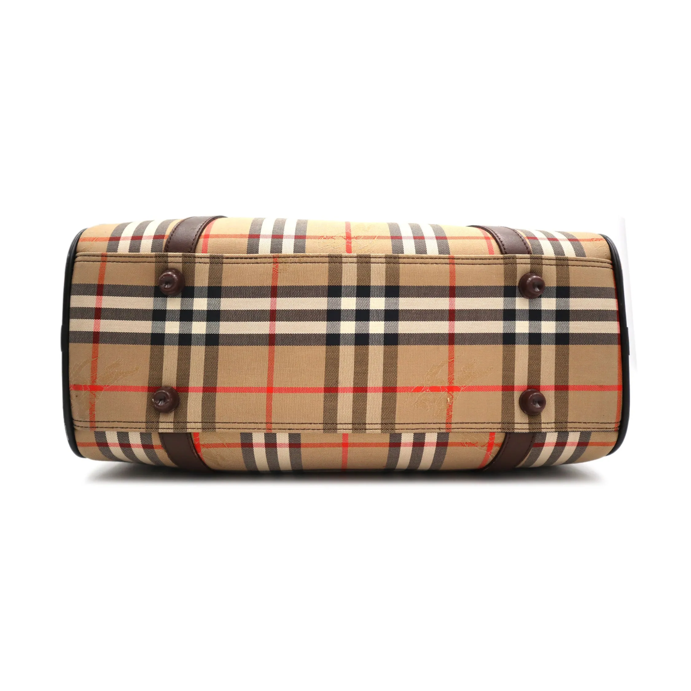 Burberry Haymarket Check Canvas Boston Travel Bag