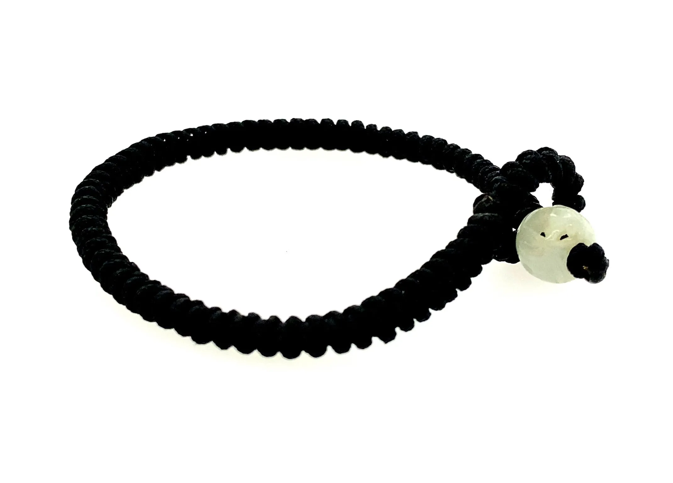 Burmese Jadeite Ancient Coin Toggle Men's Silk Bracelet