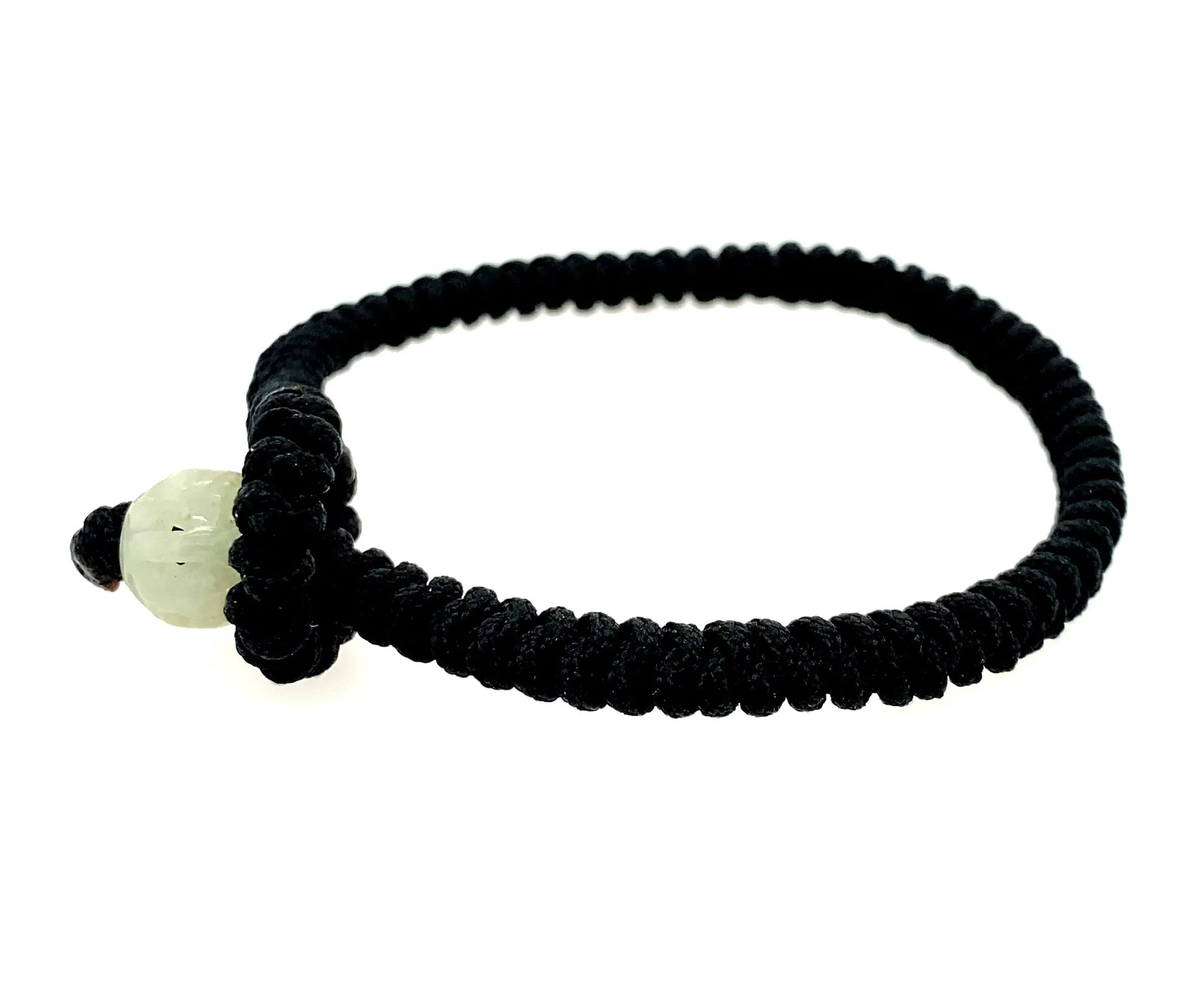 Burmese Jadeite Ancient Coin Toggle Men's Silk Bracelet