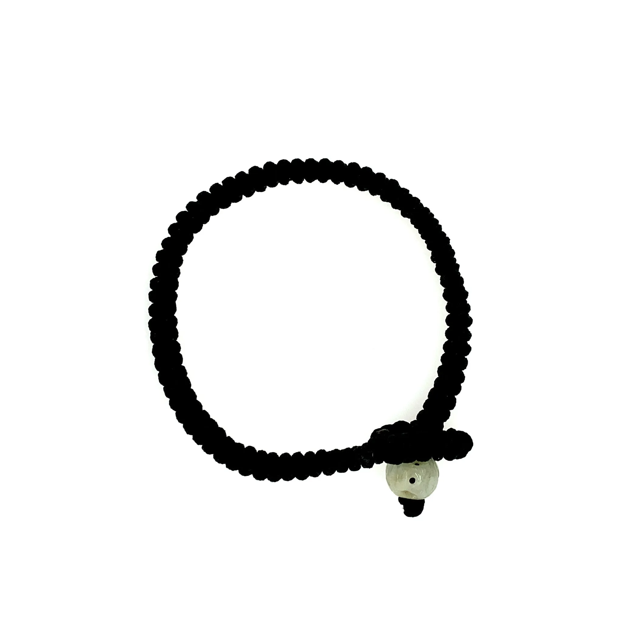 Burmese Jadeite Ancient Coin Toggle Men's Silk Bracelet