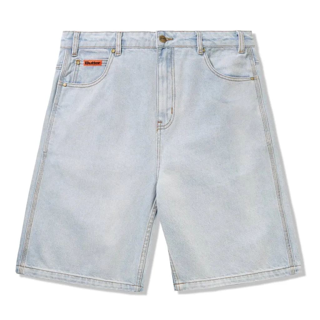 BUTTER GOODS BAGGY DENIM SHORTS - LIGHT BLUE