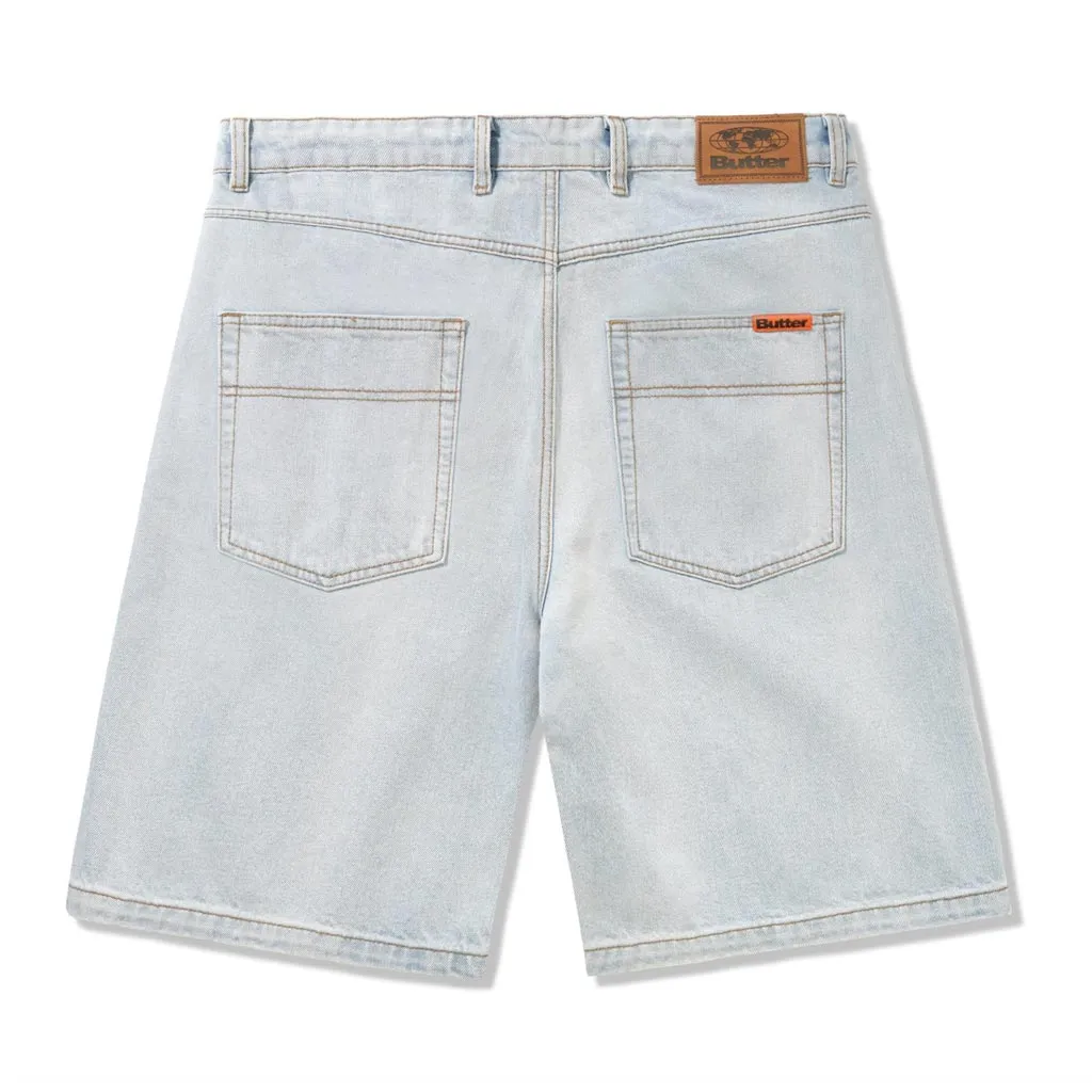 BUTTER GOODS BAGGY DENIM SHORTS - LIGHT BLUE
