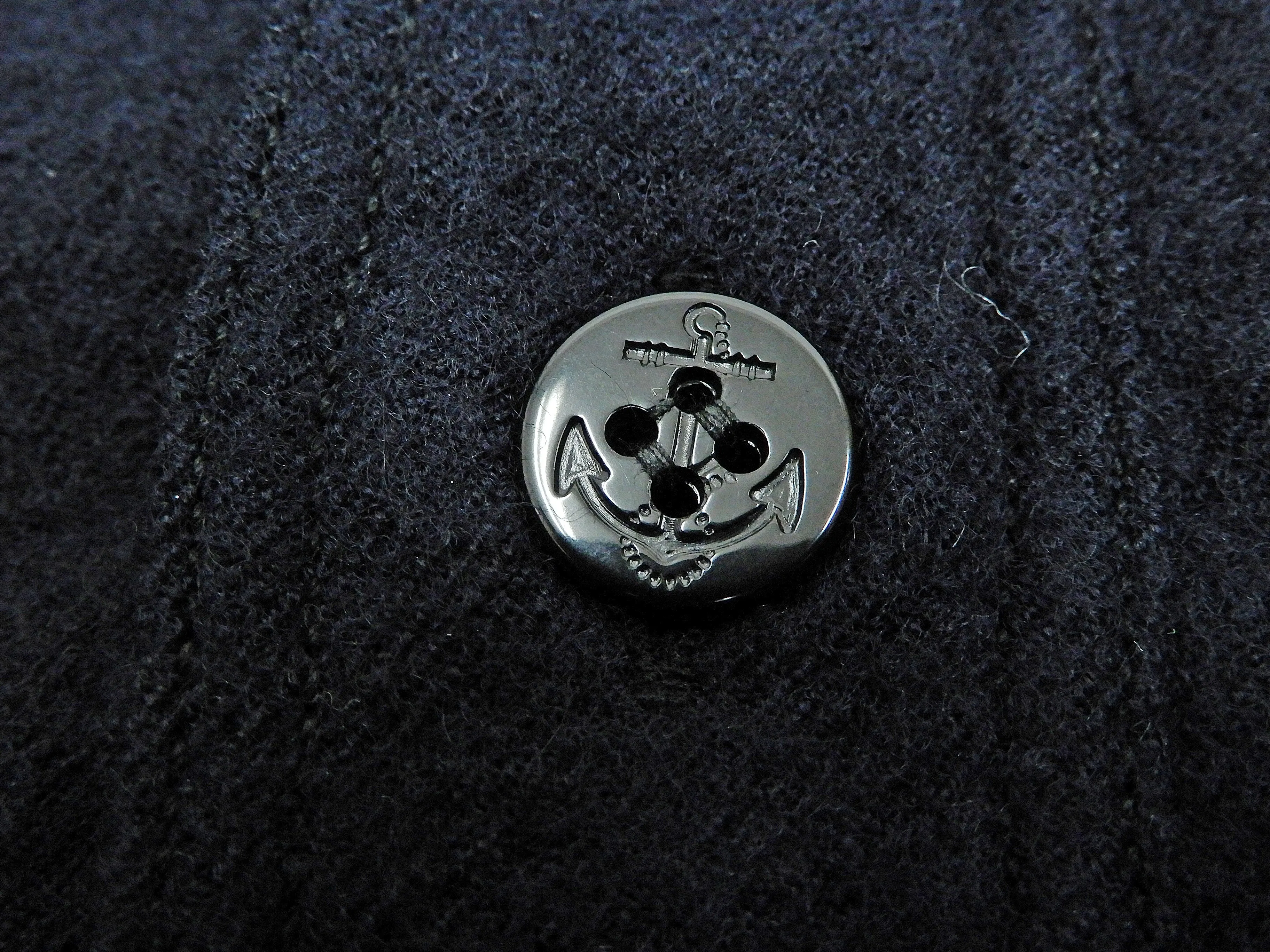 Buzz Rickson US Navy CPO Shirt Mens Plain Long Sleeve Wool-Flannel Shirt BR24961 Navy-Blue