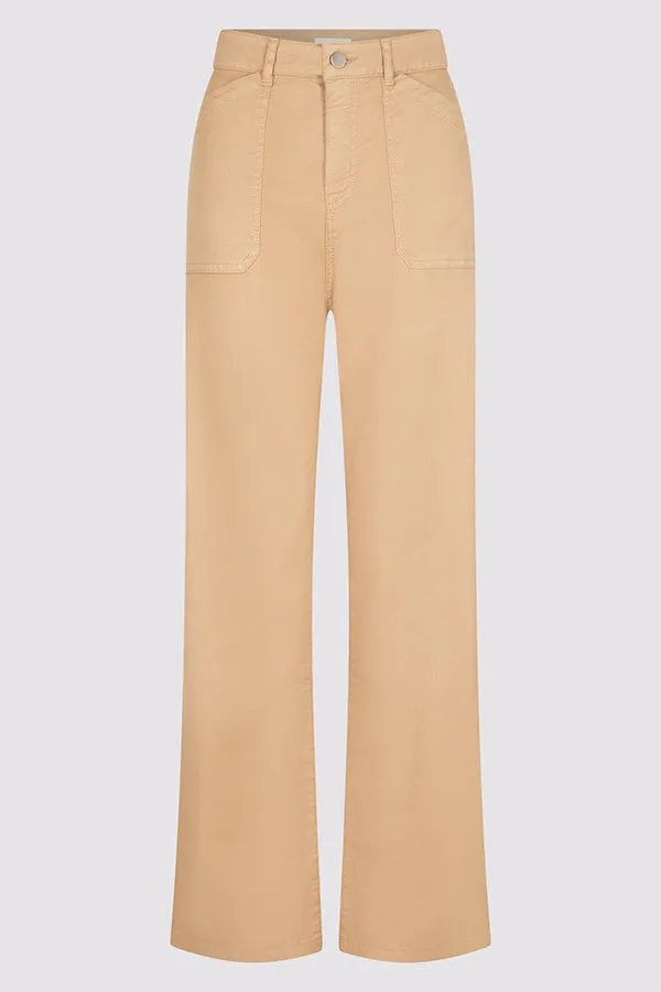 CARANCE WIDE-LEG LINEN COTTON JEANS