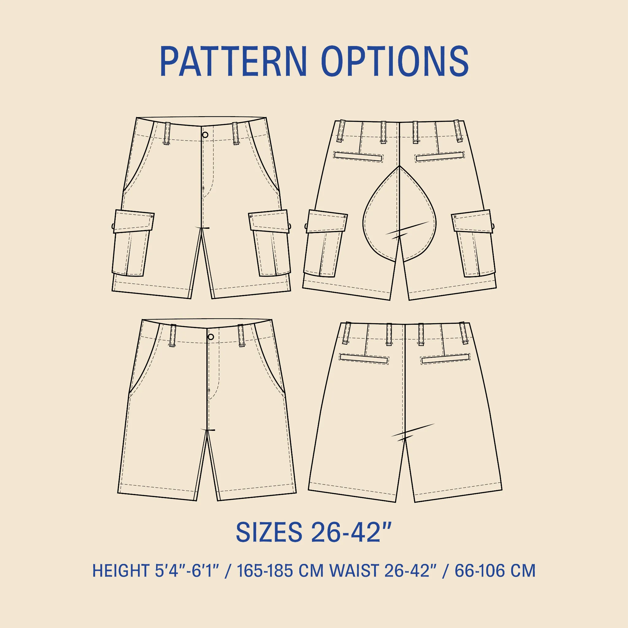 Cargo Shorts sewing pattern