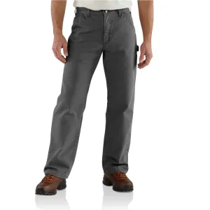 Carhartt Men's Gravel Washed Duck Work Dungaree/Flannel Lined Pant