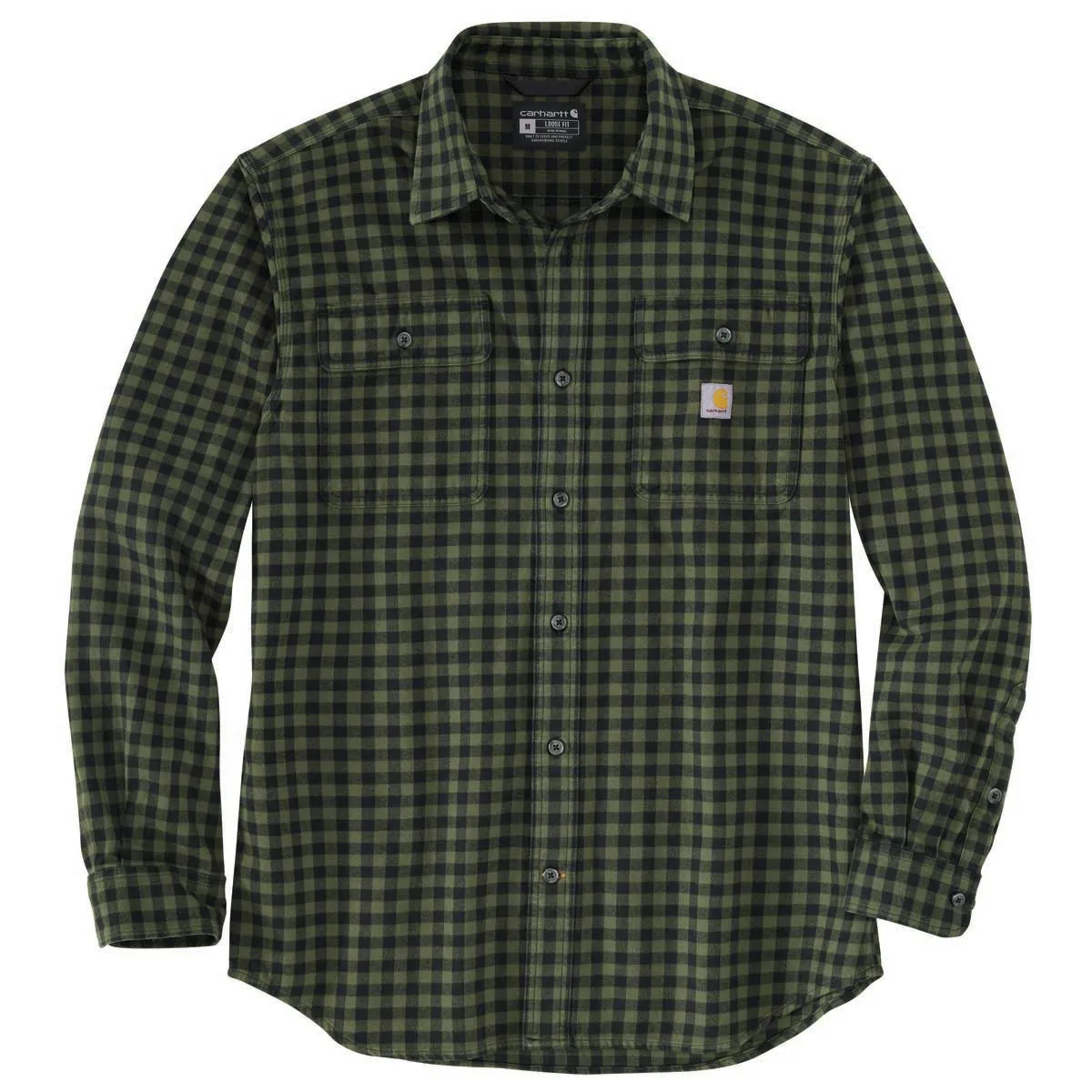 Carhartt Men's Loose Fit Heavyweight Flannel LS Plaid Shirt
