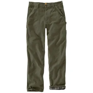 Carhartt Men's Moss Washed Duck Work Dungaree/Flannel Lined Pant