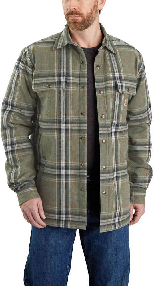 Carhartt Sherpa Lined Flannel Shirt, Green