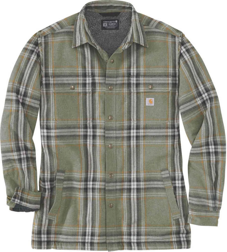 Carhartt Sherpa Lined Flannel Shirt, Green