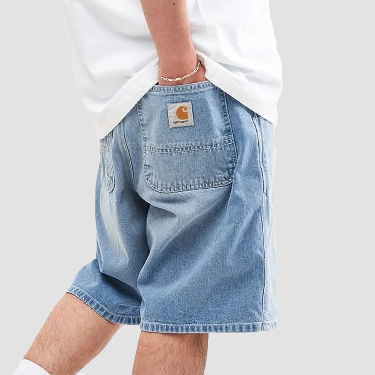 Carhartt WIP Simple Denim Shorts Blue Light True Washed