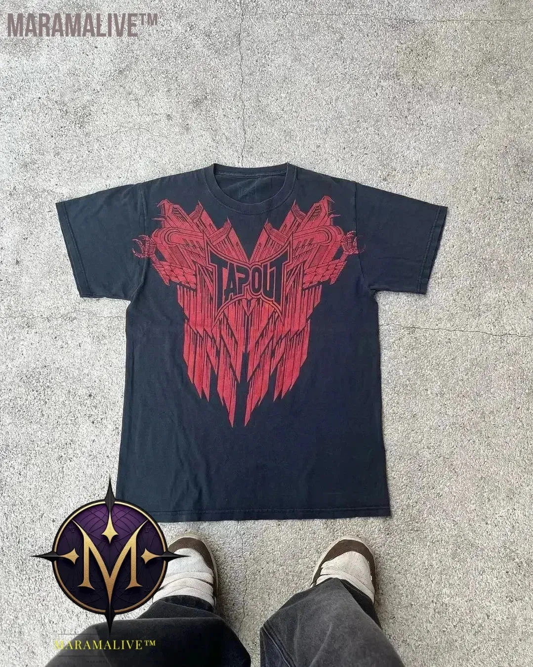 Casual Y2K Hip-Hop Gothic Print T-shirt for Men and Women Short-Sleeved Streetwear Fashionable Retro Top