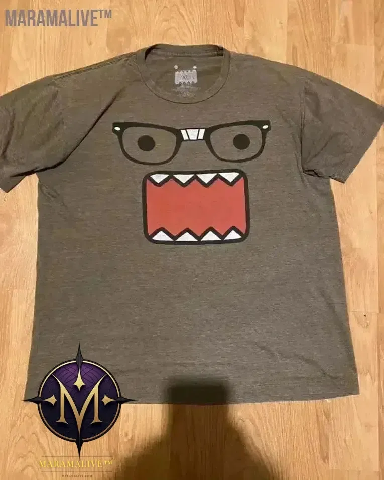 Casual Y2K Hip-Hop Gothic Print T-shirt for Men and Women Short-Sleeved Streetwear Fashionable Retro Top