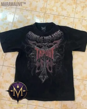 Casual Y2K Hip-Hop Gothic Print T-shirt for Men and Women Short-Sleeved Streetwear Fashionable Retro Top