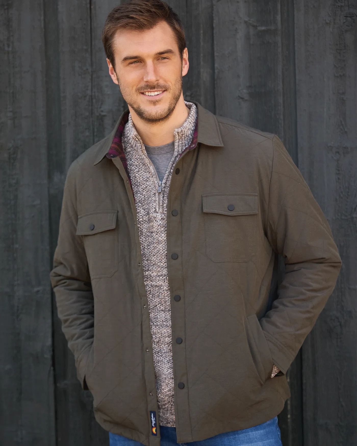 CHAPIN FLANNEL-LINED QUILTED JACKET