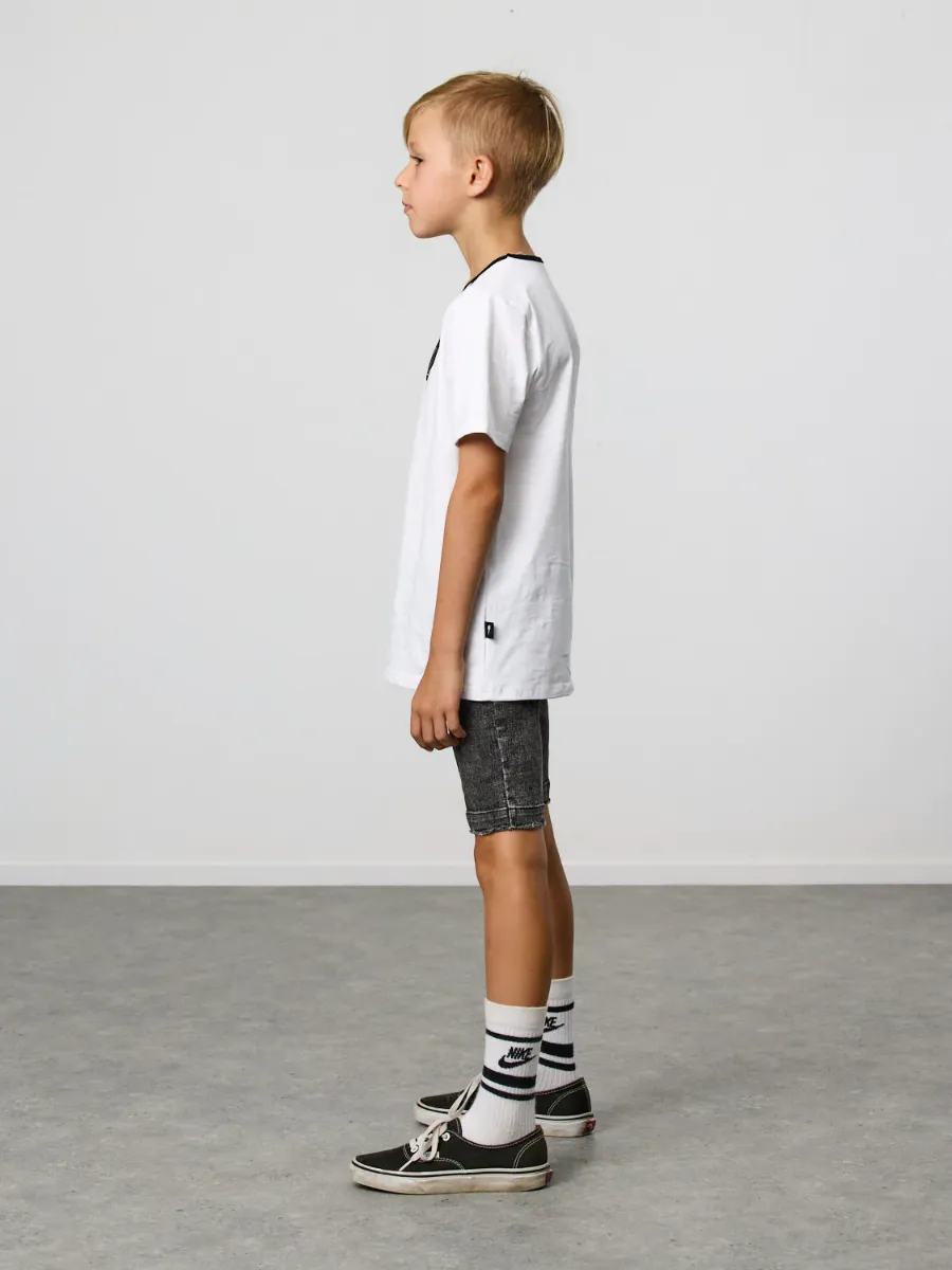 Checkerboard Pocket Denim Shorts