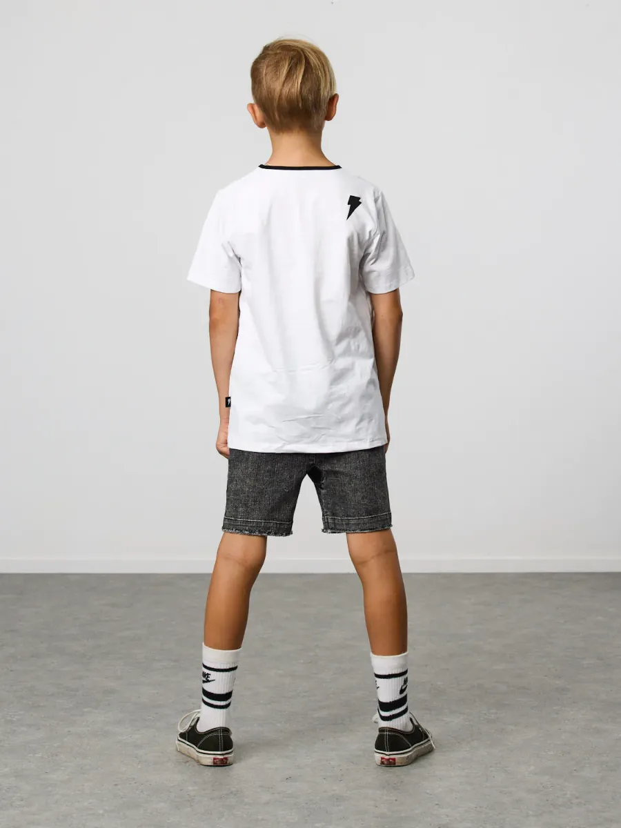 Checkerboard Pocket Denim Shorts
