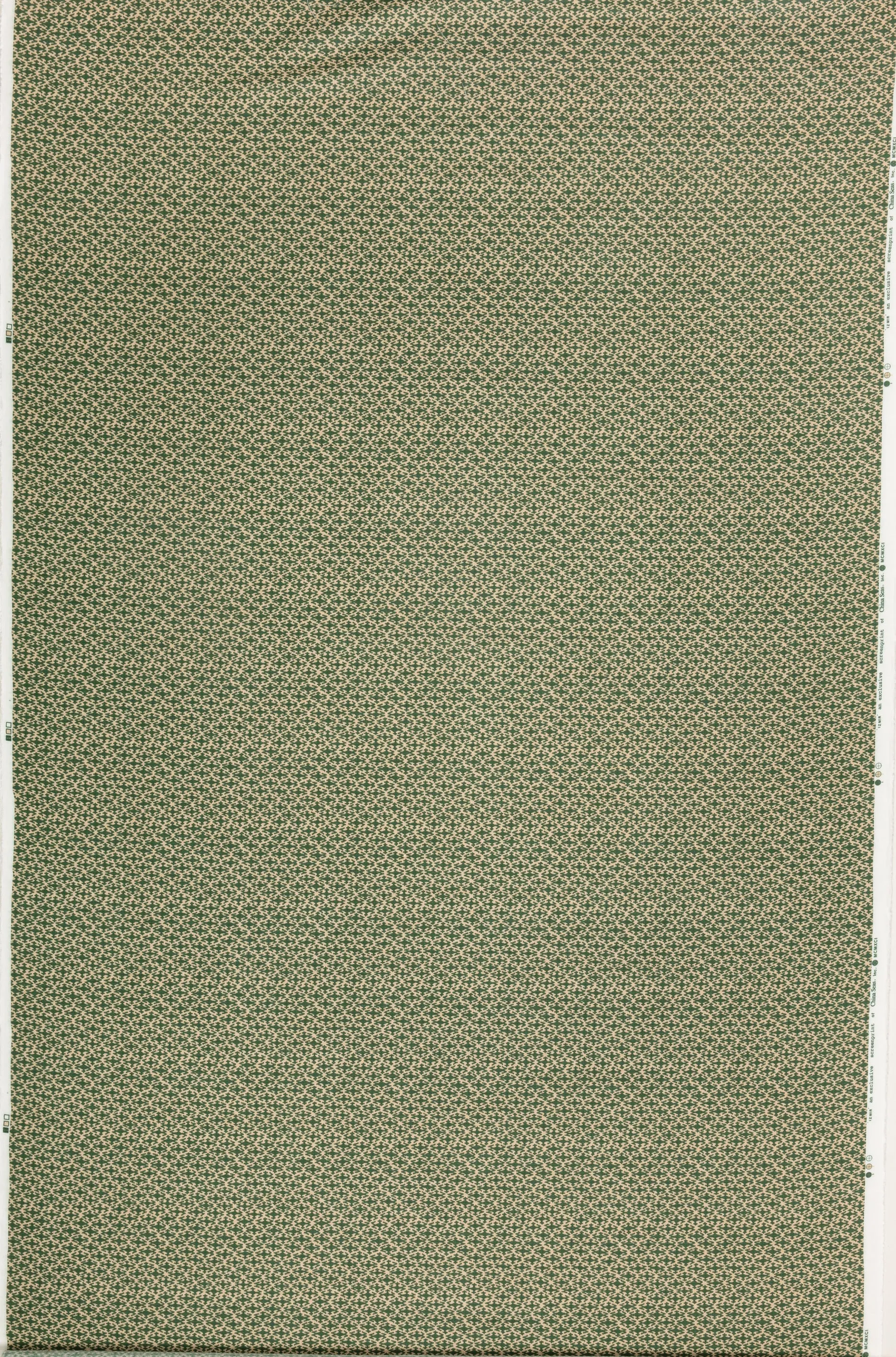 China Seas Fabric: Izmir - Custom Khaki on Tinted Belgian Linen / Cotton