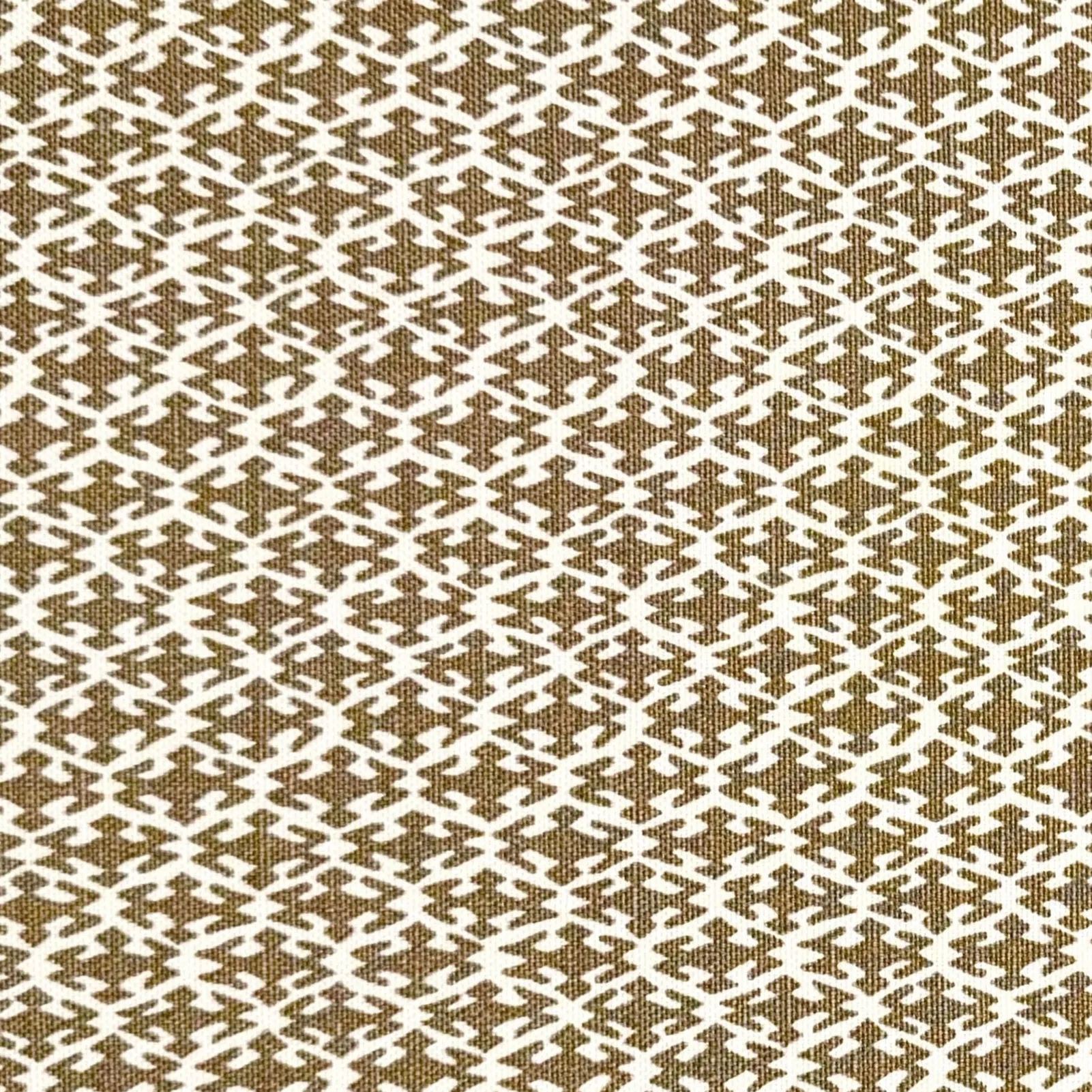 China Seas Fabric: Izmir - Custom Khaki on Tinted Belgian Linen / Cotton