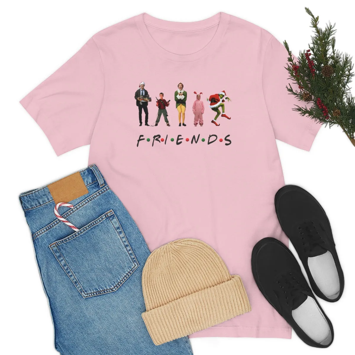 Christmas Friends-Unisex Jersey Short Sleeve Tee