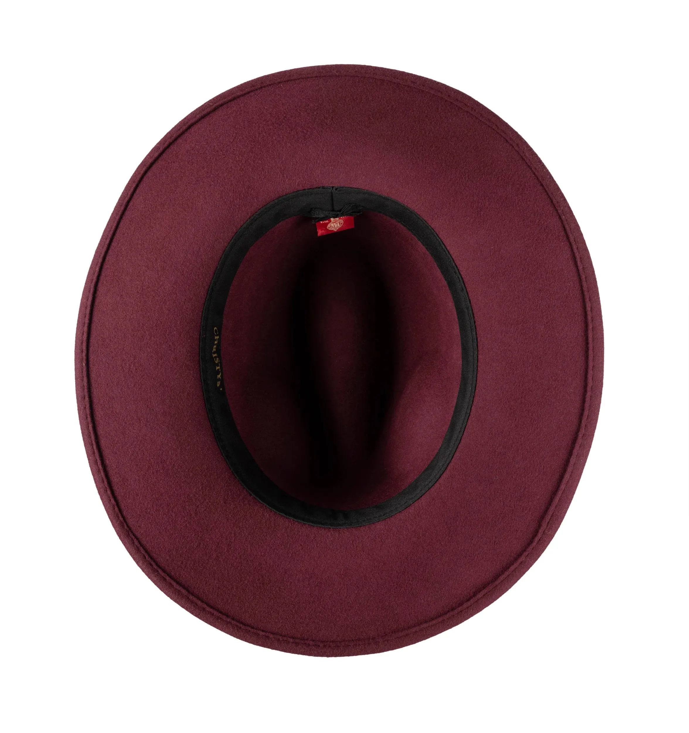 CHRISTYS' Crushable Wool Felt Safari Hat - Maroon