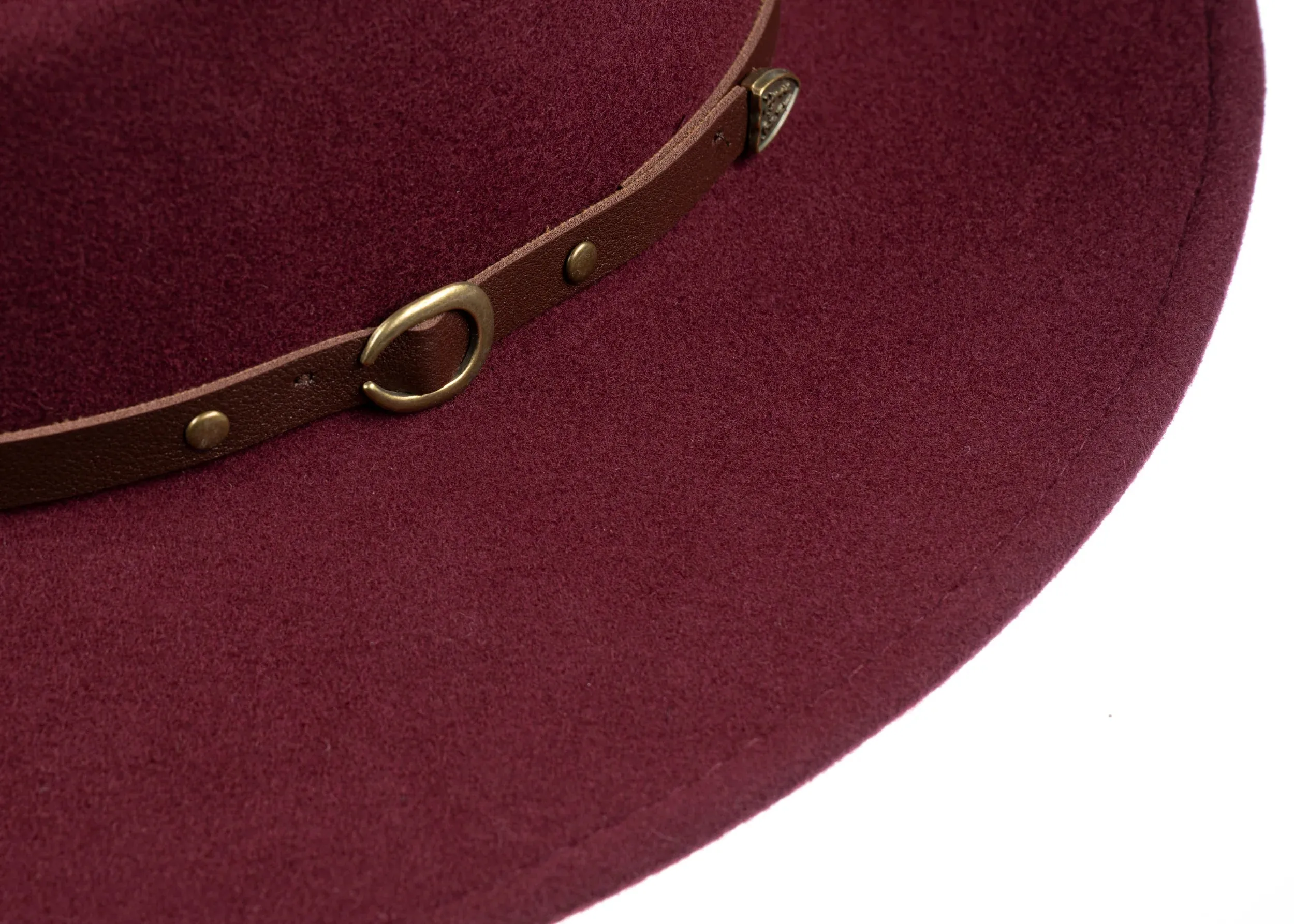 CHRISTYS' Crushable Wool Felt Safari Hat - Maroon