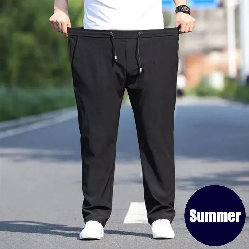 Clark & Co. 10XL Oversized Men's Formal Trousers – Winter Elastic Waist Dress Pants for Men (Slim Fit, Plus Size, Baggy Options)