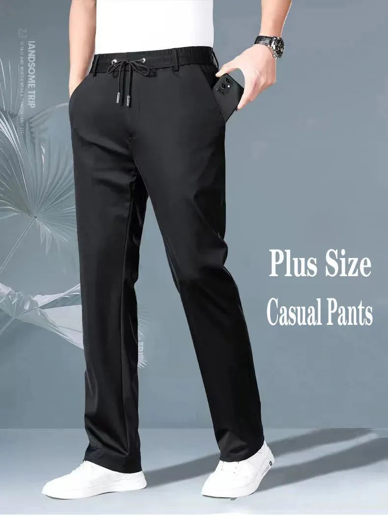 Clark & Co. 10XL Oversized Men's Formal Trousers – Winter Elastic Waist Dress Pants for Men (Slim Fit, Plus Size, Baggy Options)
