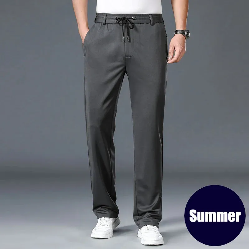 Clark & Co. 10XL Oversized Men's Formal Trousers – Winter Elastic Waist Dress Pants for Men (Slim Fit, Plus Size, Baggy Options)