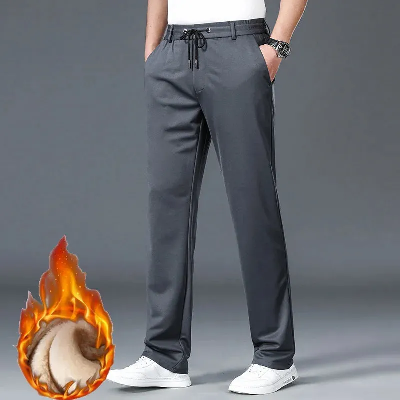 Clark & Co. 10XL Oversized Men's Formal Trousers – Winter Elastic Waist Dress Pants for Men (Slim Fit, Plus Size, Baggy Options)