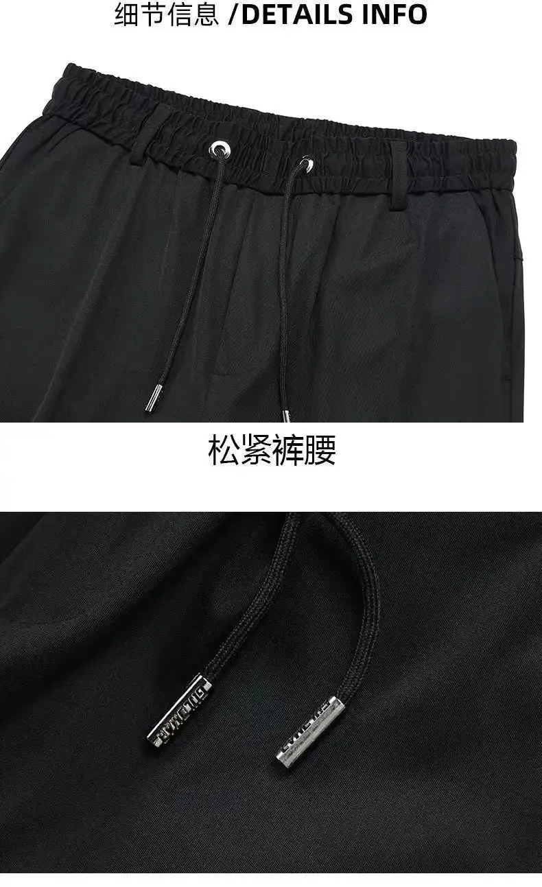 Clark & Co. 10XL Oversized Men's Formal Trousers – Winter Elastic Waist Dress Pants for Men (Slim Fit, Plus Size, Baggy Options)